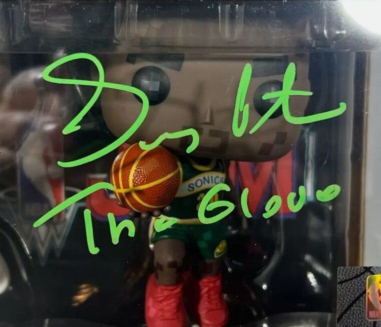Gary Payton & Shawn Kemp Signed Auto NBA JAM Funko Pop w/ Ins Beckett W BAS COA