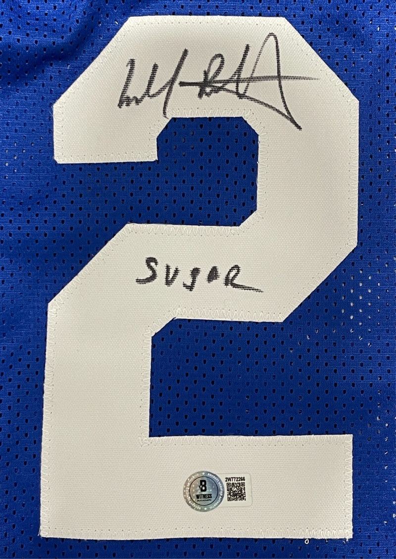 Micheal Ray Richardson Signed Sugar Nets Custom Jersey Insc Beckett W BAS COA