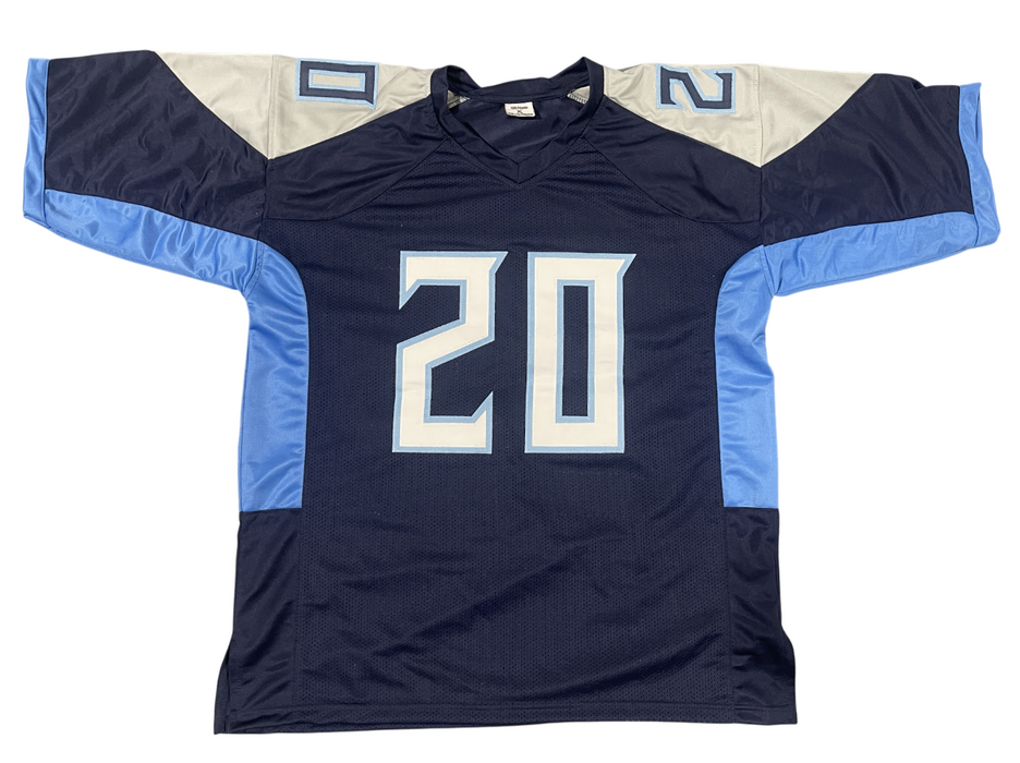 Tony Pollard Signed  Tennessee Titans Custom Jersey Beckett Witness BAS COA