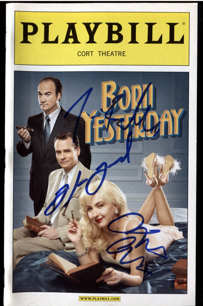 Jim Belushi Robert Sean Leonard Nina Arianda Signed Born Yesterday Playbill COA