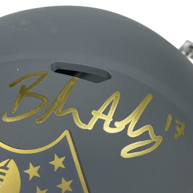 Justin Tucker & Brandon Aubrey Signed NFL Logo Slate Mini Helmet BAS Wit COA