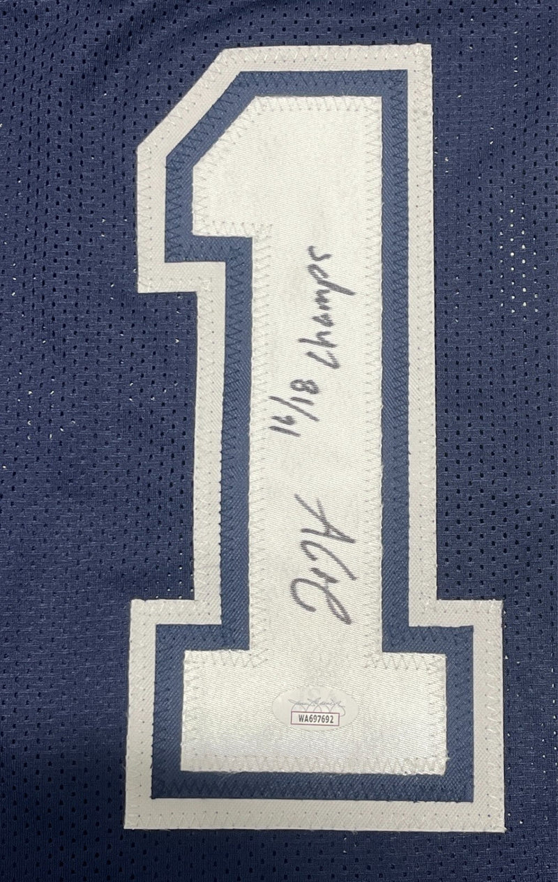 Donte DiVincenzo Signed Villanova Custom Jersey w/ 16 & 18 Champs JSA COA