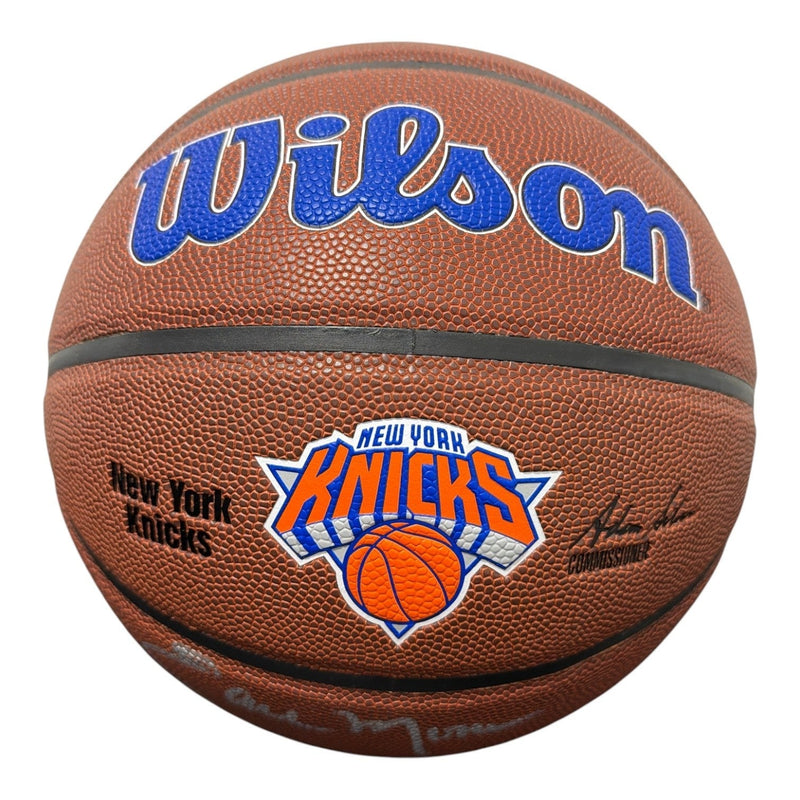 Earl Monroe Signed Autographed Wilson Knicks NBA Basketball JSA Witness COA