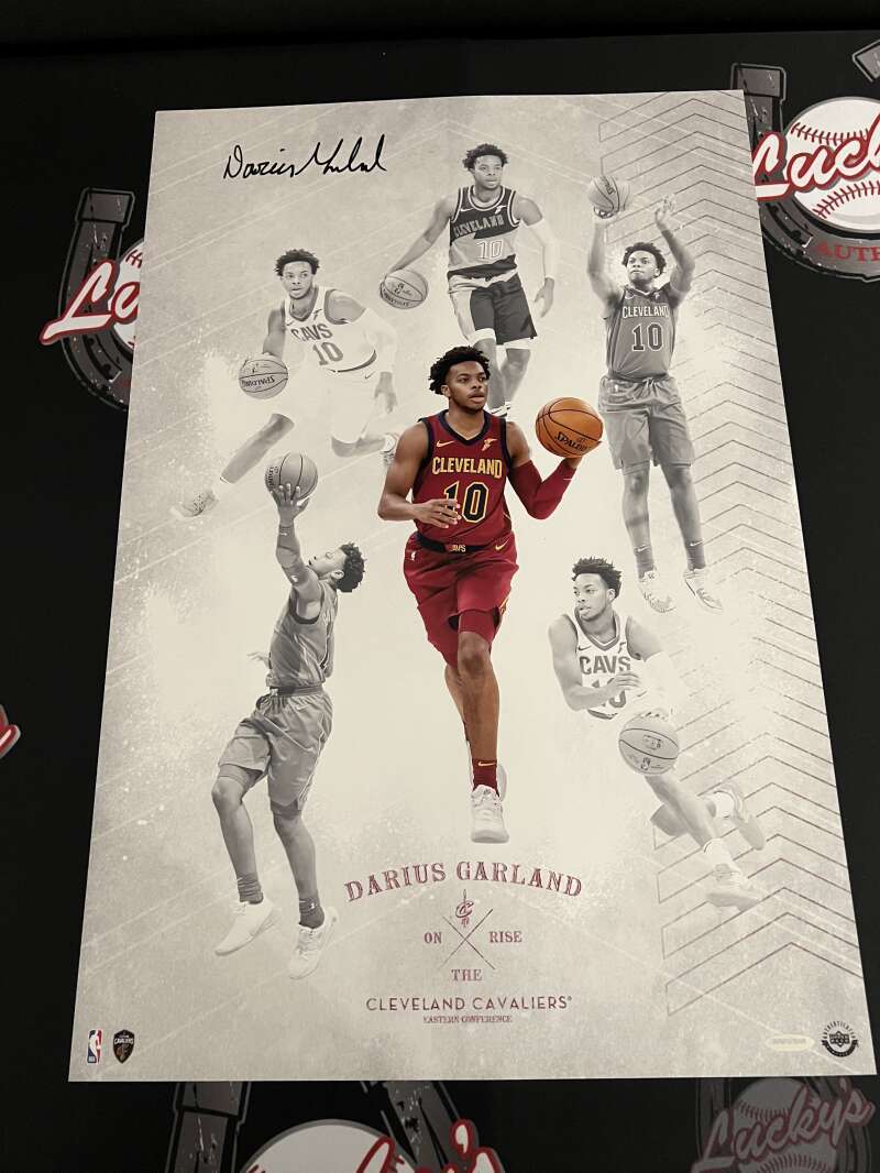 Darius Garland Signed 16x24 Photo On The Rise Upper Deck UDA COA Cavaliers