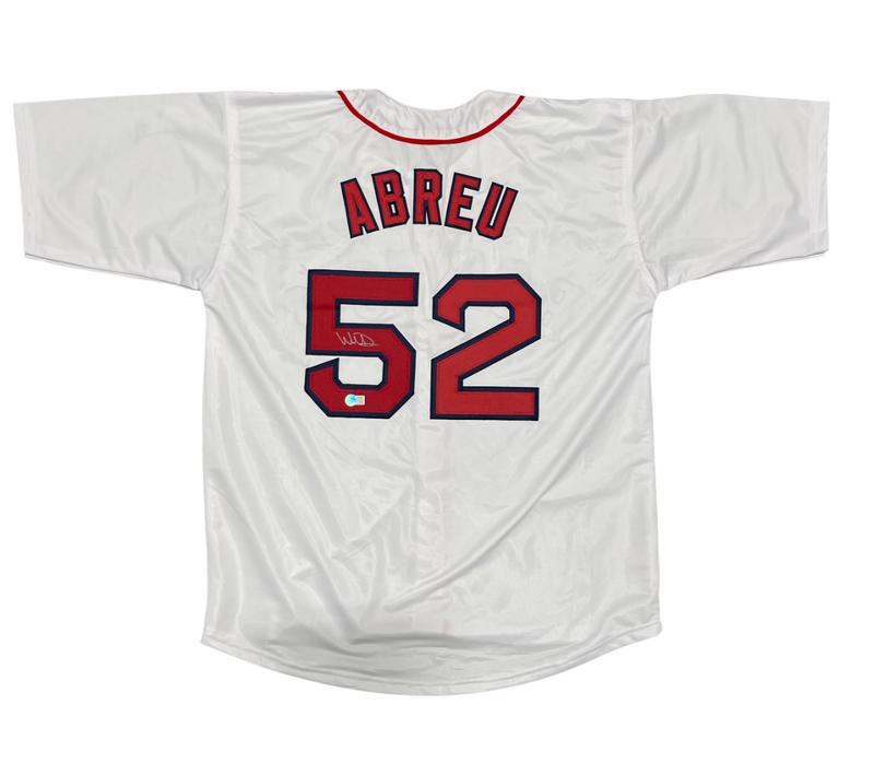 Wilyer Abreu Signed Boston Red Sox Custom White Jersey Beckett Witness BAS COA