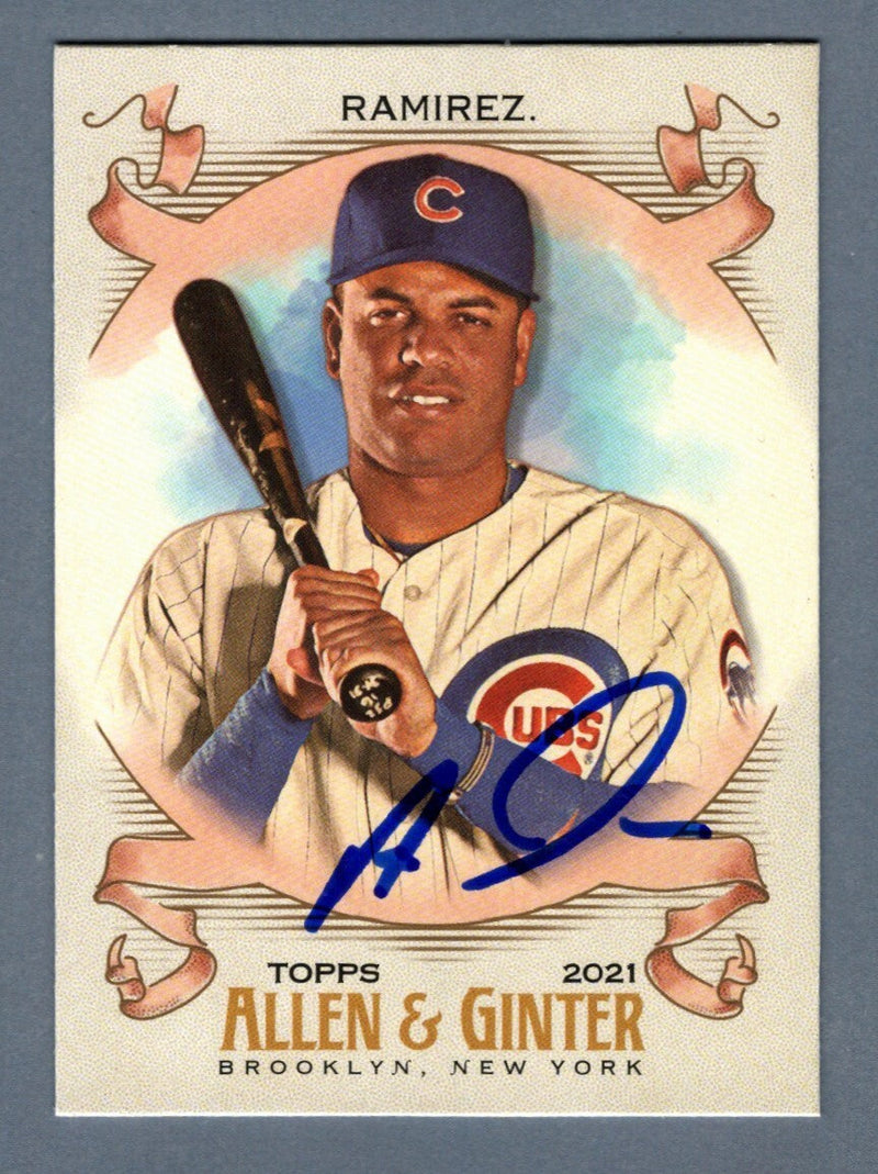 Aramis Ramirez Signed 2021 Topps Allen & Ginter #168 LSCM COA Chicago Cubs