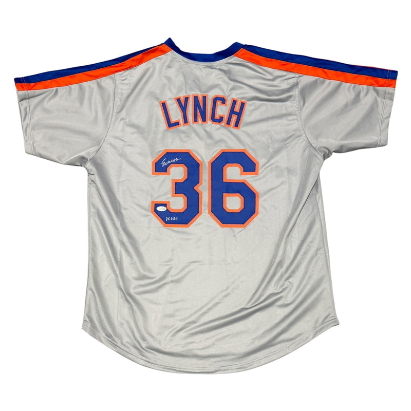 Ed Lynch Signed New York Mets Custom Jersey w/ 86 WSC JSA Witness COA
