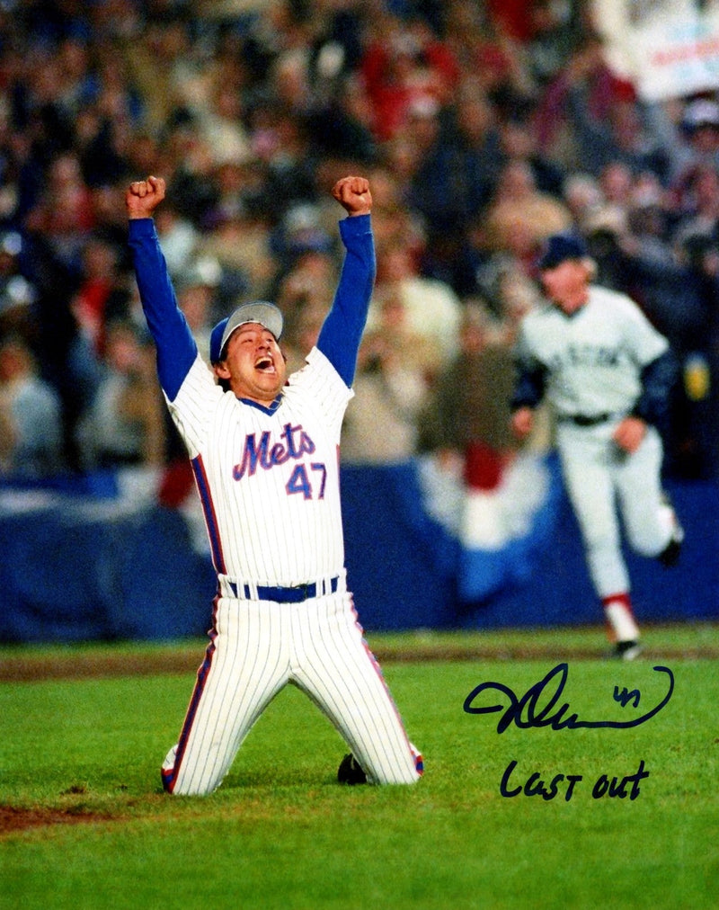 Jesse Orosco Signed Autographed New York Mets 8x10 Photo w/ Last Out LSCM COA #1
