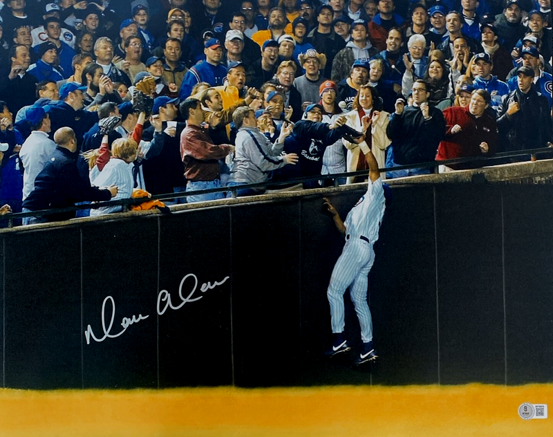 Moises Alou Signed Chicago Cubs 16x20 Photo Beckett Witness BAS COA #2 Bartman