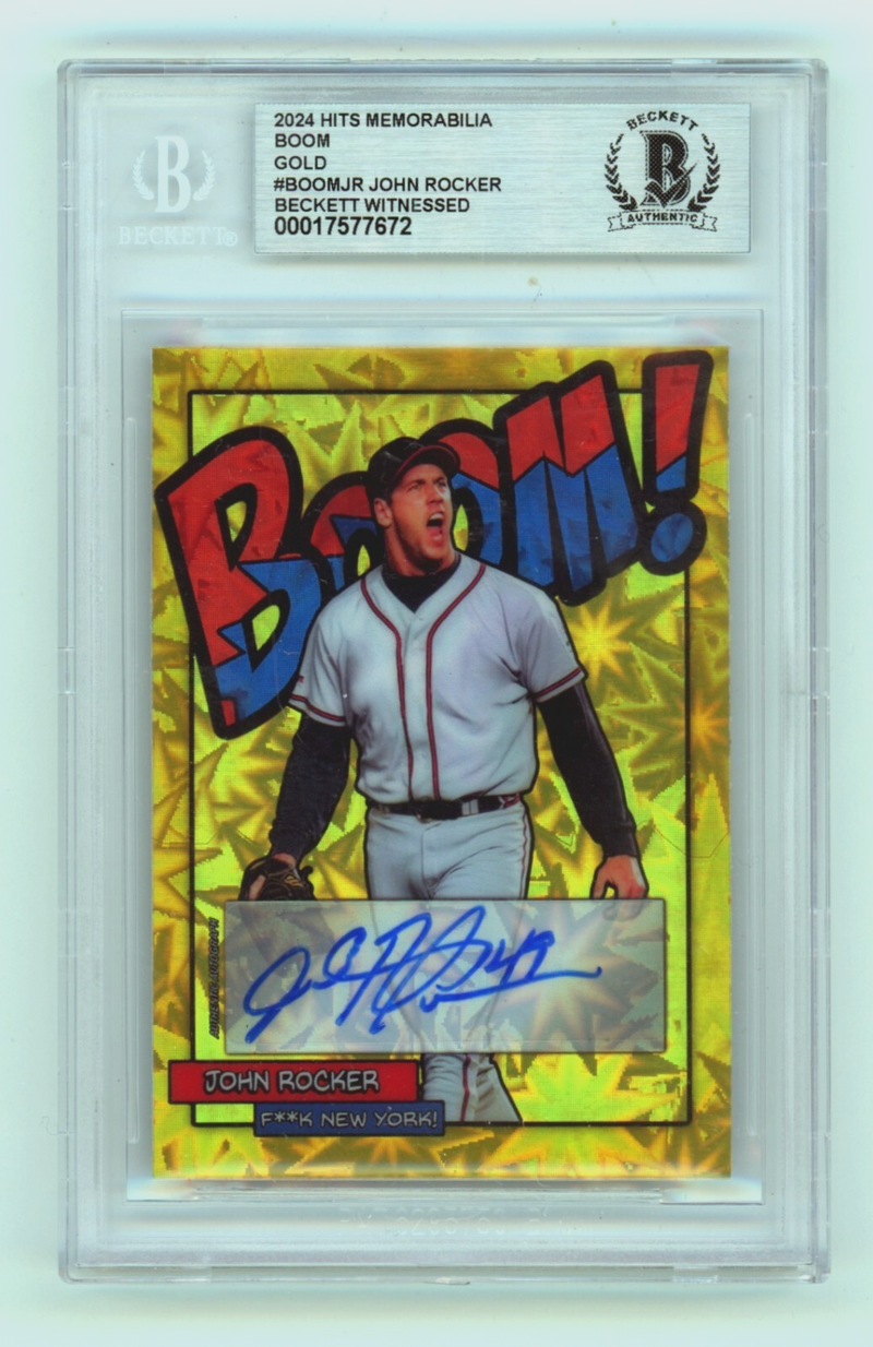 John Rocker 2024 Hits Memorabilia BOOM Gold /10 Signed BGS BAS Auto Atlanta