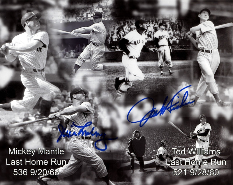 Jim Lonborg & Jack Fisher Signed Mantle Williams 8x10 Photo LSCM COA