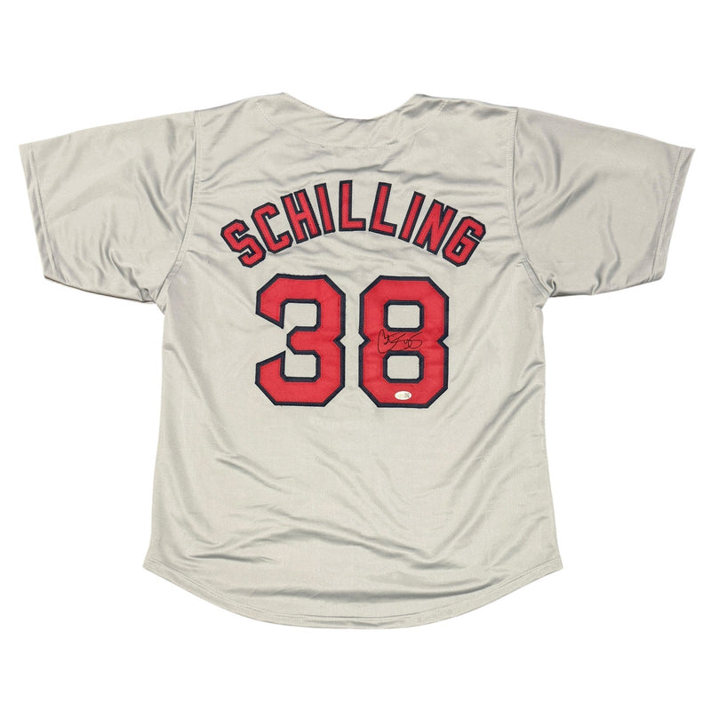 Curt Schilling Signed Autographed Boston Red Sox Custom Jersey JSA Witness COA