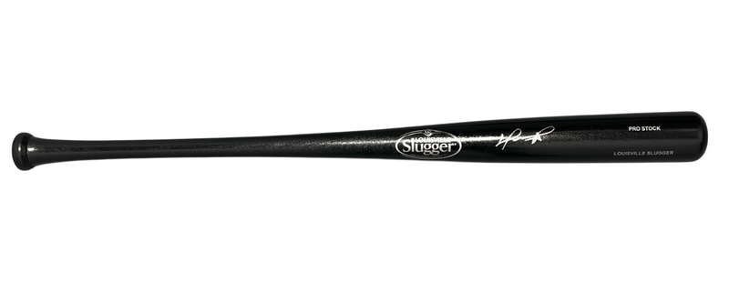 David Ortiz Signed Black Louisville Slugger Baseball Bat Beckett Witness BAS COA