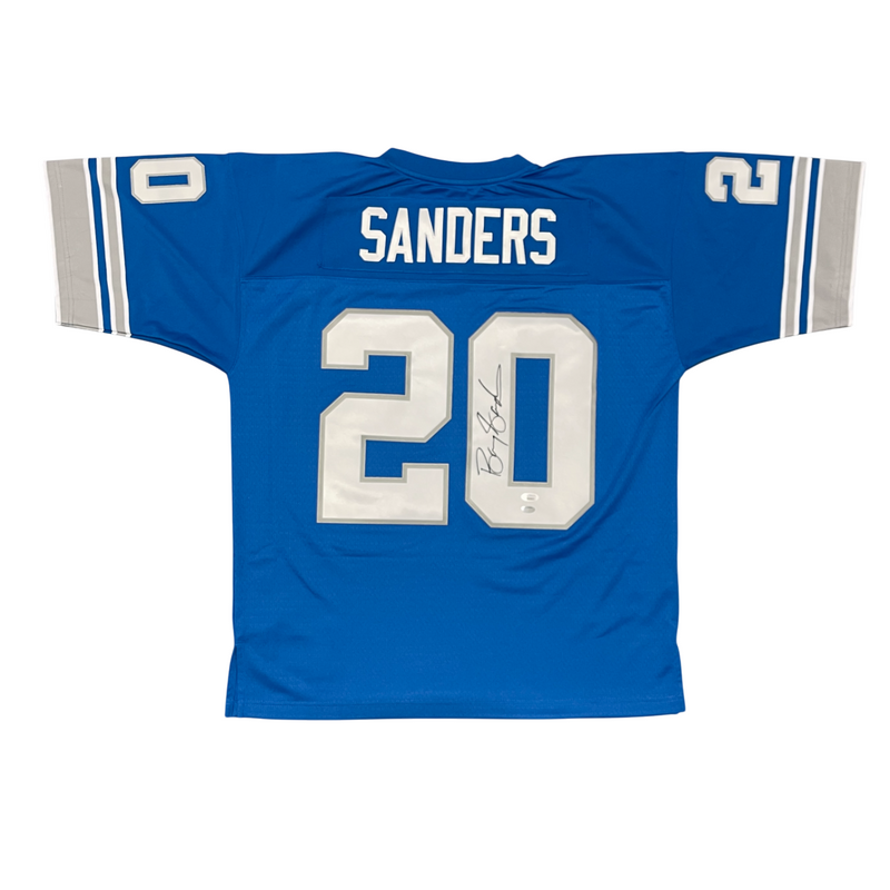 Barry Sanders Signed Detroit Lions Mitchell & Ness M&N Jersey JSA COA + SCHWARTZ