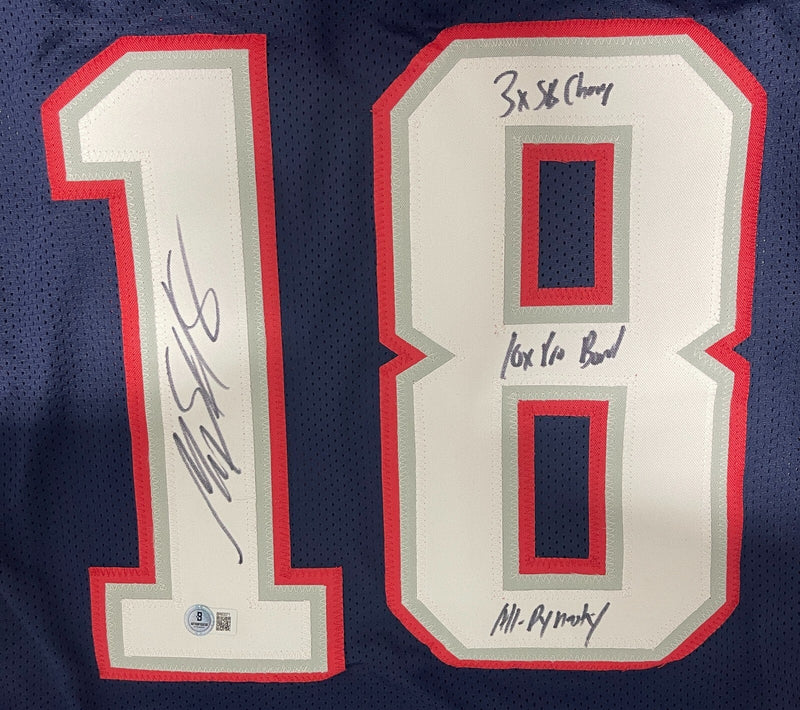 Matthew Slater Signed New England Patriots Custom Jersey 3x Ins Beckett BAS COA