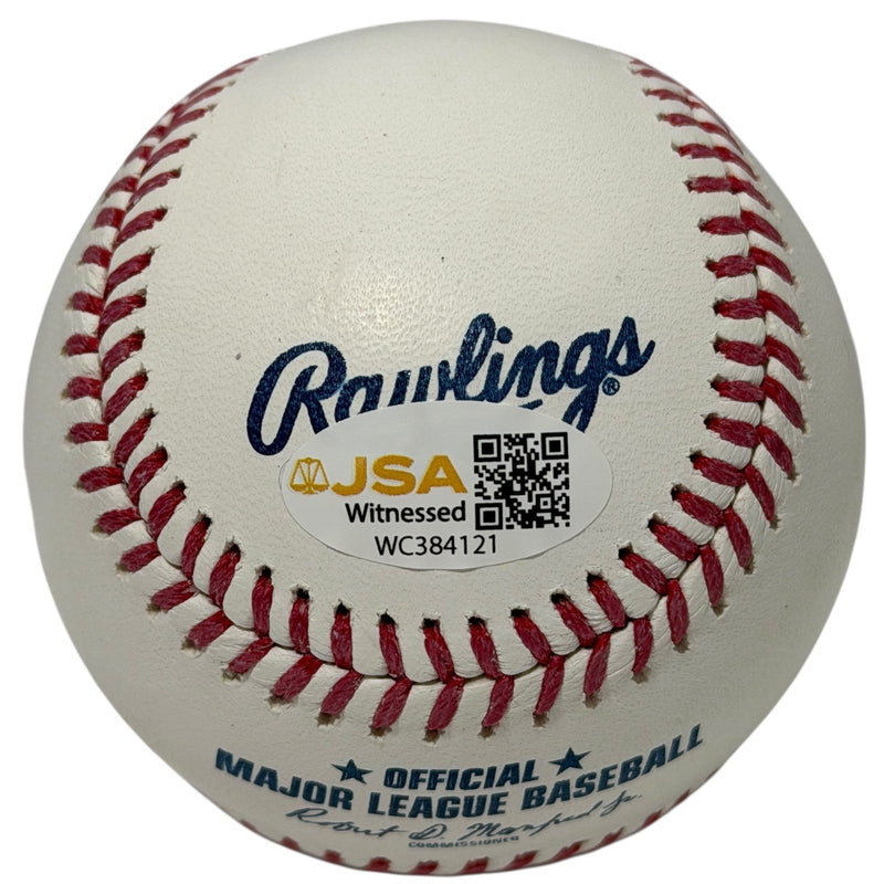 Heath Bell Signed Autographed ROMLB Baseball w/ 3x AS JSA Witness COA Padres