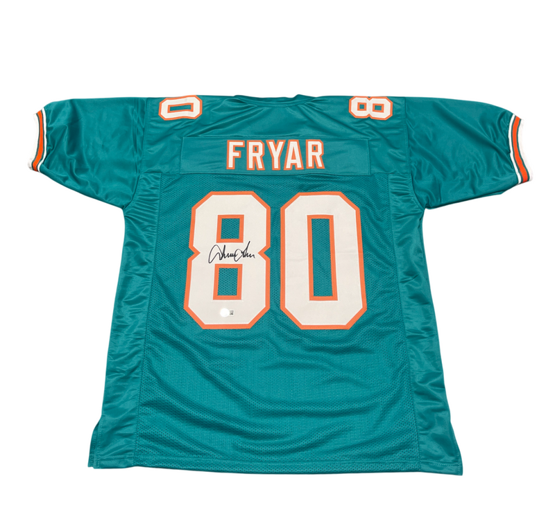 Irving Fryar Signed Miami Dolphins Custom Jersey Beckett Witness BAS COA