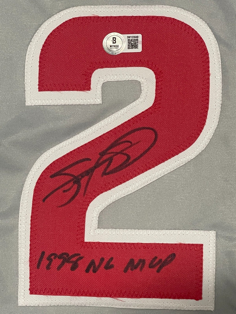 Sammy Sosa Signed Cubs Custom Jersey w/ 1998 NL MVP Beckett Witness BAS COA