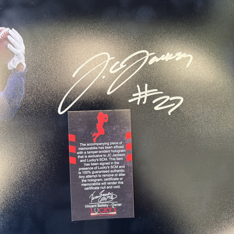 JC Jackson Signed Auto 16x20 Photo PSA INT COA New England Patriots SPOTLIGHT
