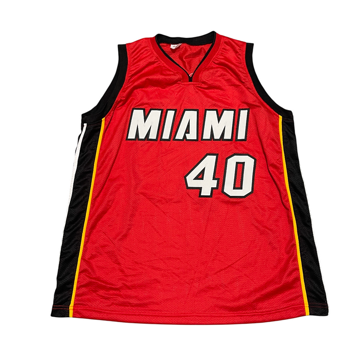 Udonis Haslem Signed Miami Heat Custom Jersey w/ 3 Champs Beckett W BAS COA