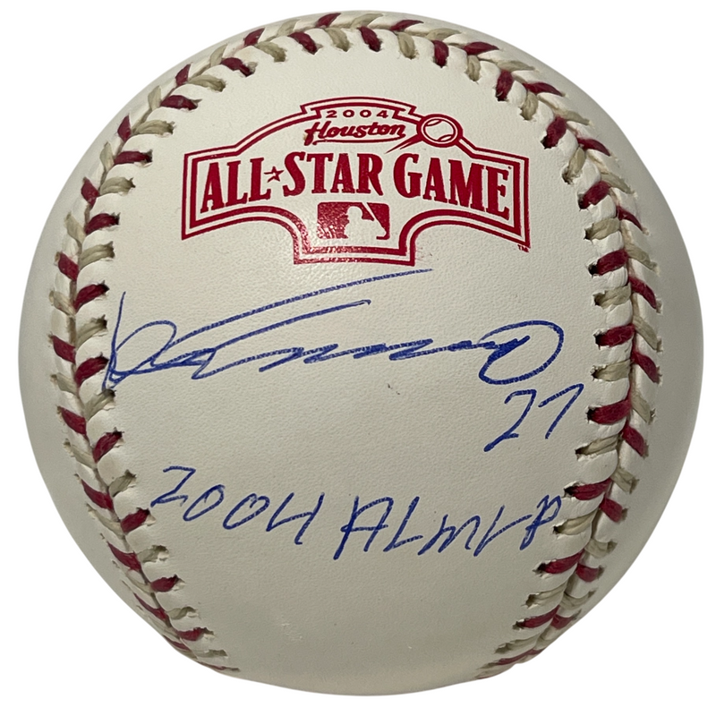 Vladimir Guerrero Sr Signed 2004 All Star ROMLB Baseball w/ 04 AL MVP PSA COA