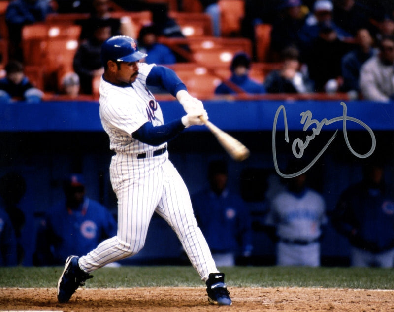 Carlos Baerga Signed Autographed New York Mets 8x10 Photo LSCM COA