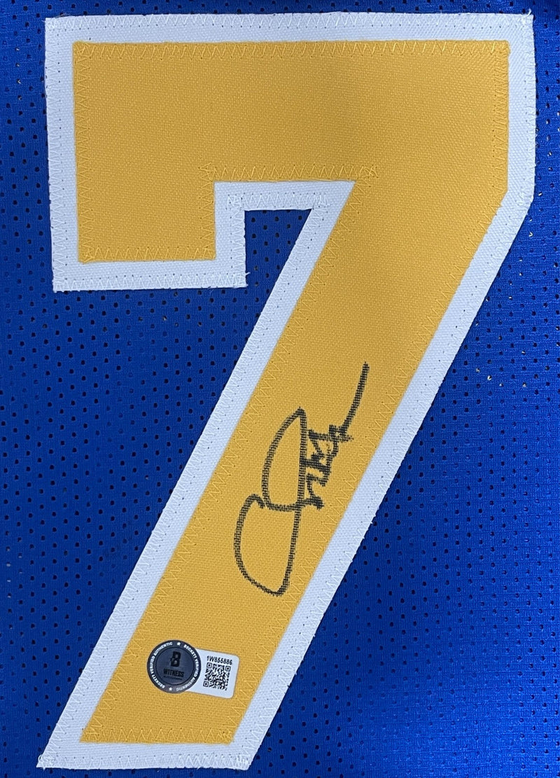Chris Mullin Signed Golden State Warriors Custom Jersey Beckett W BAS COA