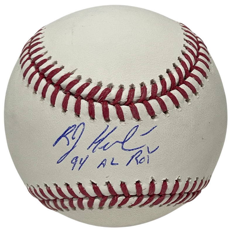Bob Hamelin Signed ROMLB Baseball w/ 94 AL ROY Beckett Witness BAS COA