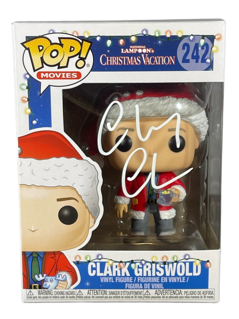 Chevy Chase Signed Auto Clark Griswold Christmas Vacation Funko Pop #242 BAS COA