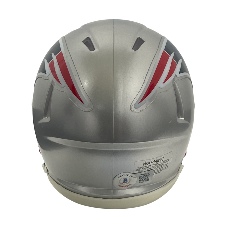 Corey Dillon Signed Patriots Speed Mini Helmet Beckett Witness BAS COA