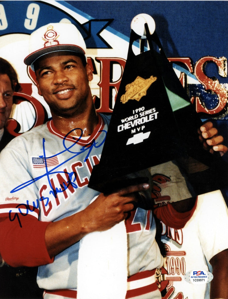Jose Rijo Signed Autographed Cincinnati Reds 8x10 Photo w/ 90 WS MVP PSA COA #2