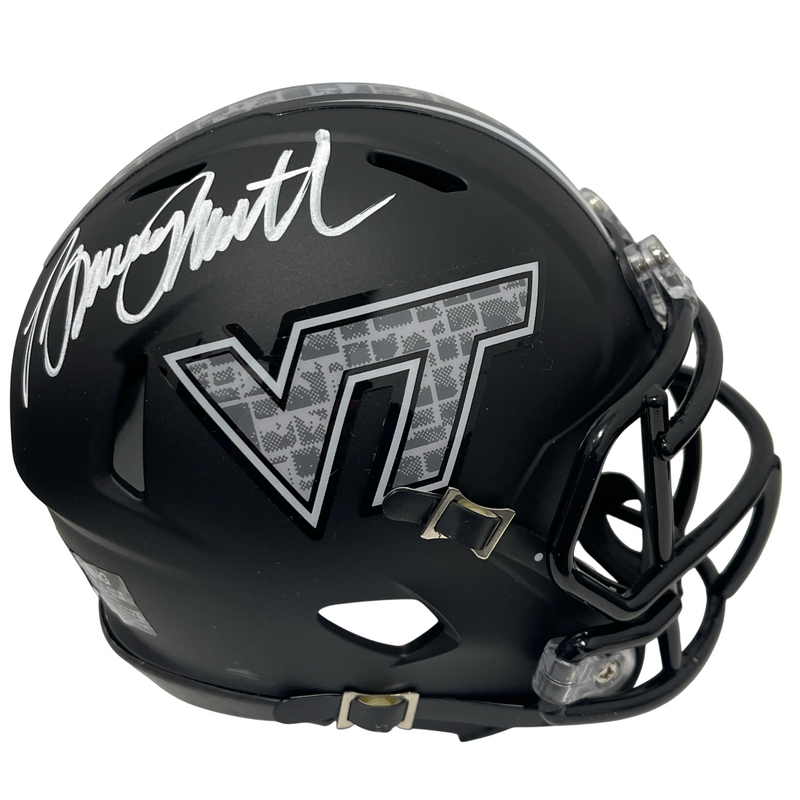 Bruce Smith Signed Virginia Tech Black Mini Helmet Beckett Witness BAS COA