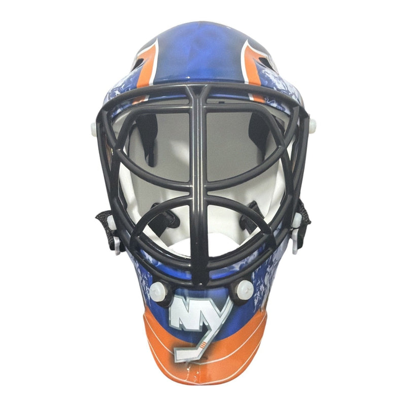 Billy Smith Signed New York Islanders Mini Goalie Mask w/ 4x Cup JSA Witness COA