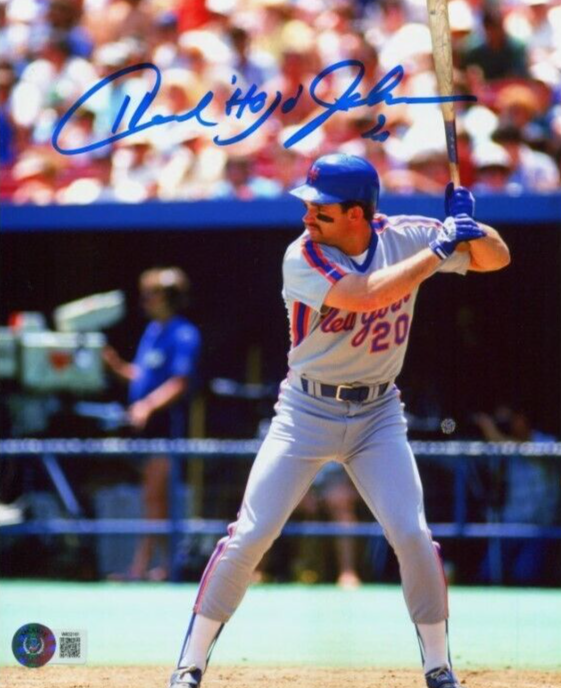 Howard Johnson Signed New York Mets 8x10 Photo Beckett Witness BAS COA #2