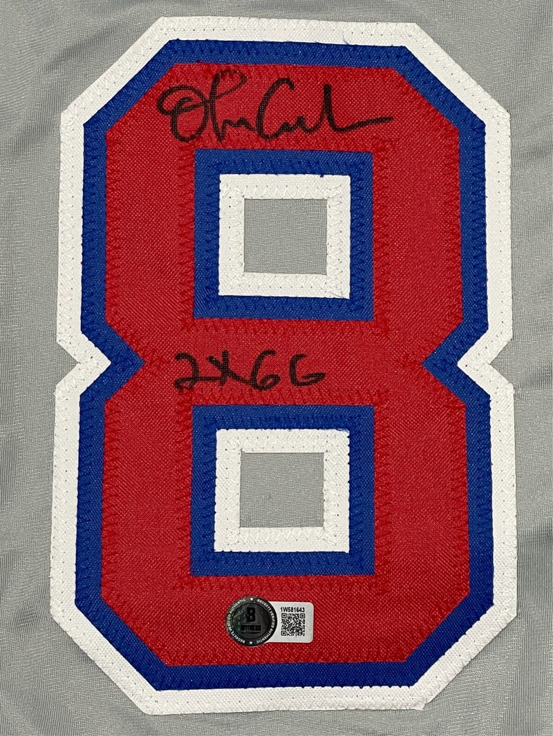 Orlando Cabrera Signed Expos Custom Jersey w/ 2 GG Beckett BAS COA