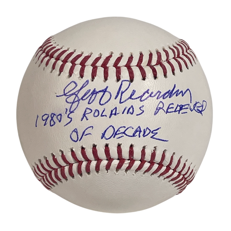 Jeff Reardon Signed ROMLB Baseball w/ 1980s Rolaids Reliever of the Decade BAS