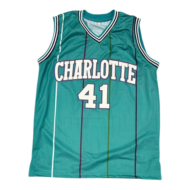 Glen Rice Signed Autographed Charlotte Hornets Custom Jersey JSA Witness COA