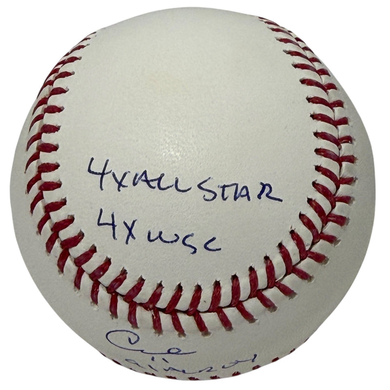 Chuck Knoblauch Signed Autographed ROMLB Baseball w/ 5 Insc. JSA Witness COA
