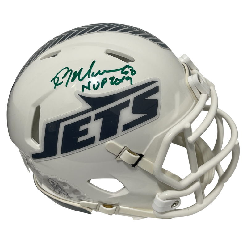 Kevin Mawae Signed Jets Salute 24 Mini Helmet w/ HOF 2019 Beckett Wit BAS COA