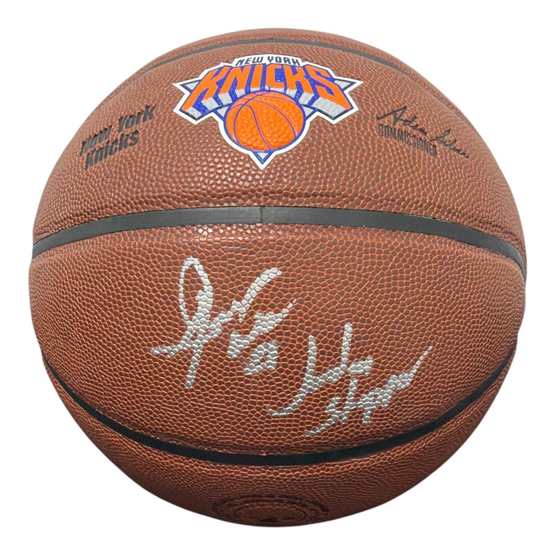 Gerald Wilkins Signed Autographed Knicks Basketball w/ Jordan Stopper JSA W COA
