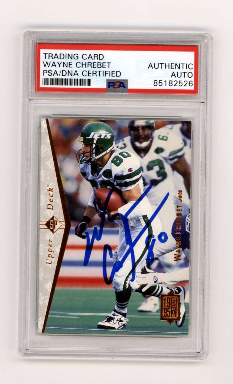 Wayne Chrebet 1995 SP Authentic #179 Rookie RC Signed PSA Authentic Auto Jets