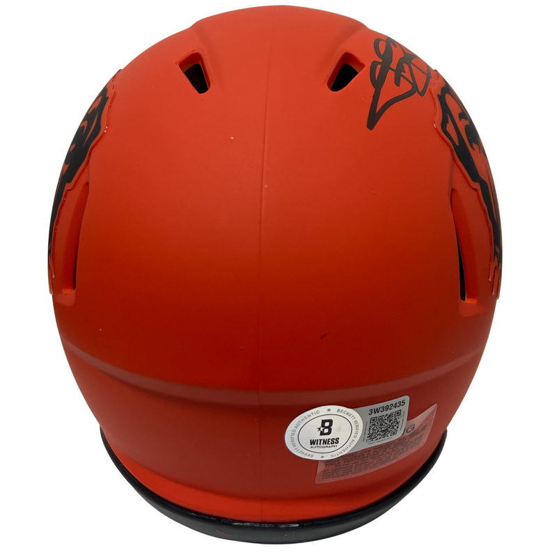 Johnny Manziel Signed Browns Rave Mini Helmet w F**K Cleveland Beckett W BAS COA