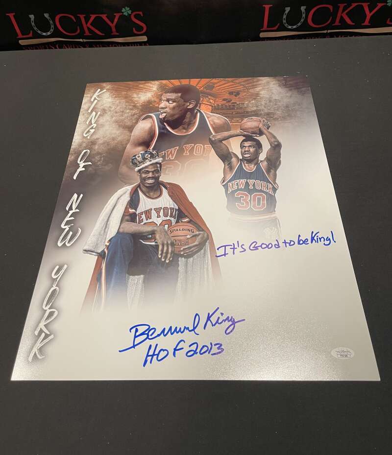 Bernard King Signed Autographed 16x20 Photo JSA COA ITS GOOD TO BE KING!