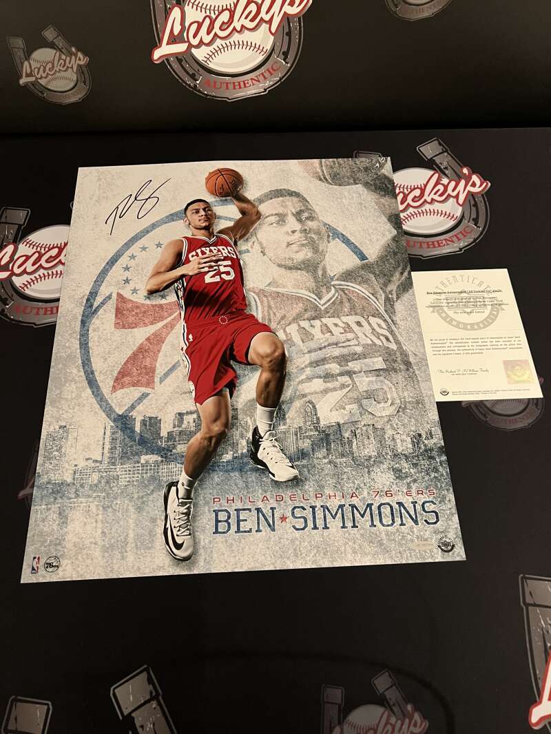 Ben Simmons Signed 16x20 Photo All Systems Go Upper Deck UDA COA 76ers