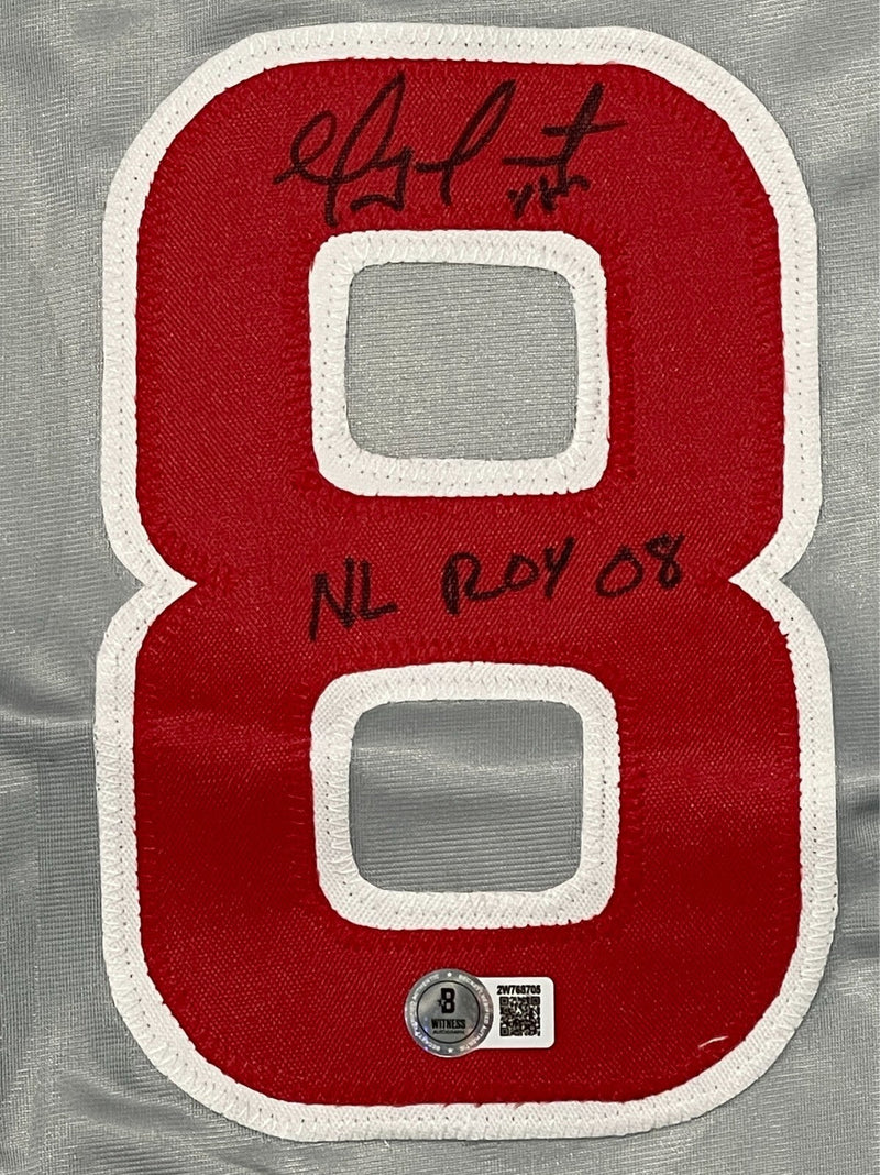 Geovany Soto Signed Chicago Cubs Custom Jersey w/ NL ROY 08 Beckett Wit BAS COA