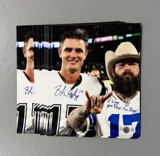 Brandon Aubrey Signed 8x10 Photo I Love You Post + LE #/17 Beckett BAS COA