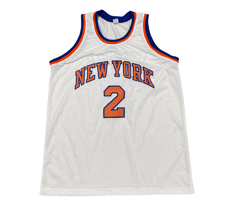 Larry Johnson Signed Auto New York Knicks Custom Jersey Beckett BAS COA