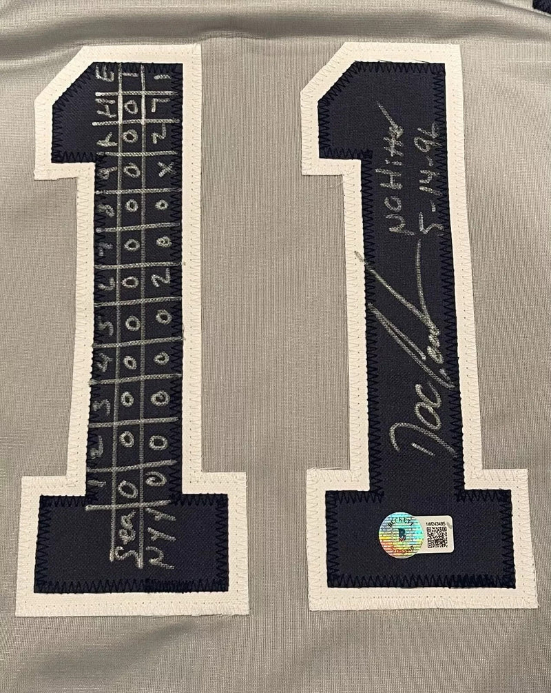 Doc Gooden Signed Yankees Custom Jersey No Hitter Line Score Drawn BAS COA