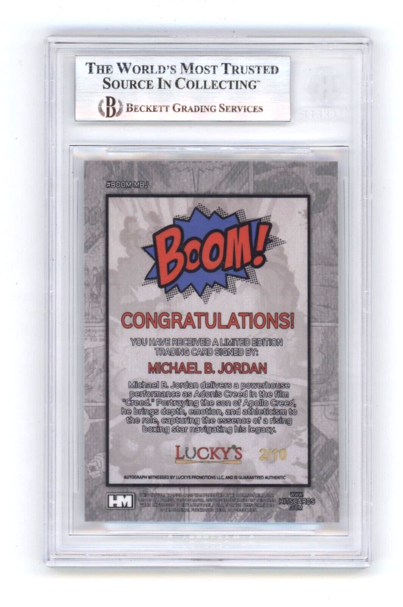 Michael B. Jordan 2024 Hits Memorabilia BOOM Silver #/10 Signed BGS BAS Auto
