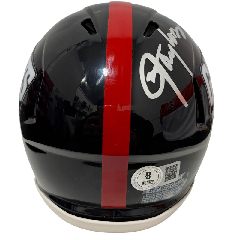 Lawrence Taylor Signed Giants TB Mini Helmet w/ HOF 99 Beckett Witness BAS COA